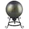 10" Gold and Silver Metallic Mirrored Glass Garden Gazing Ball